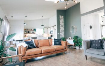 How to style an open plan living space when selling your home.